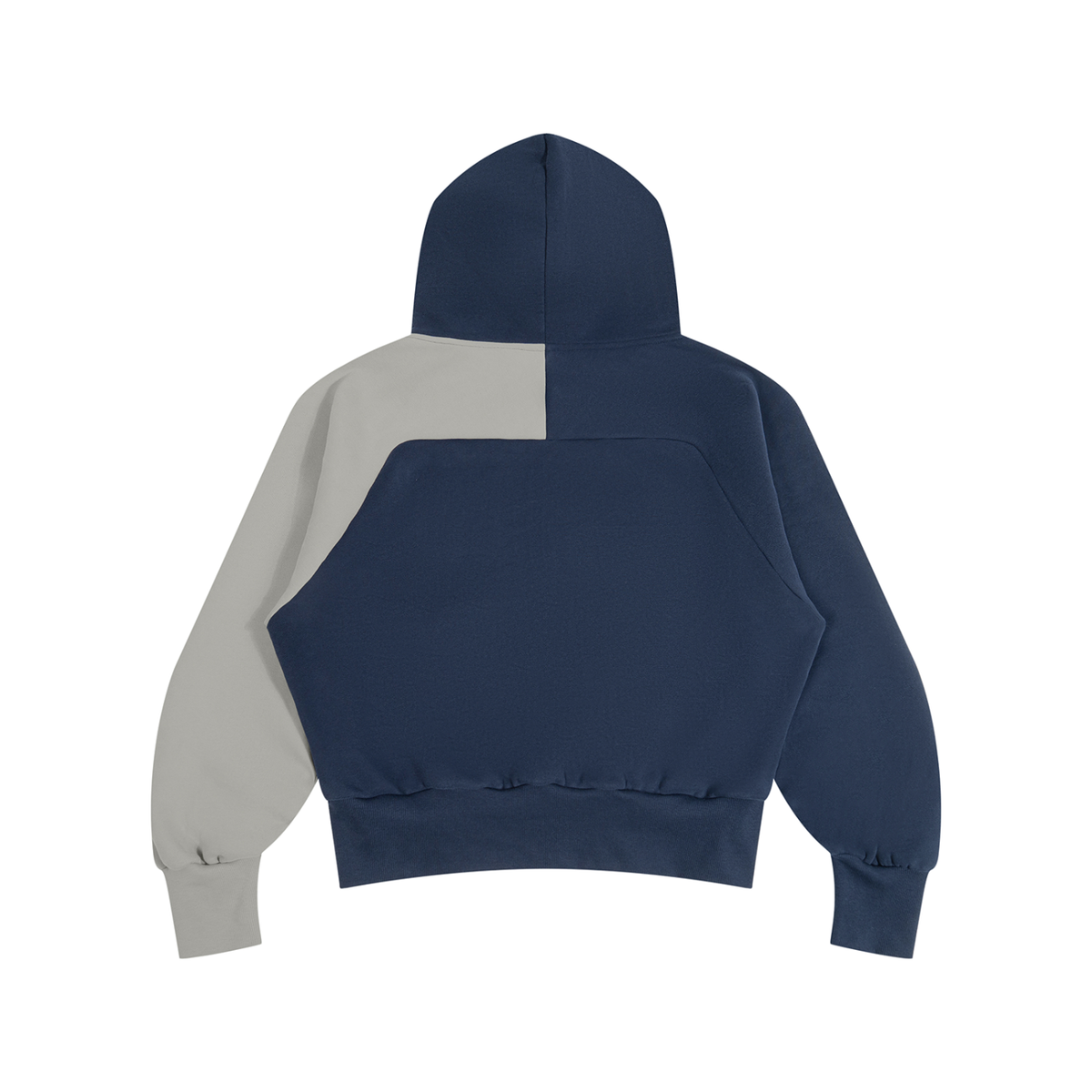 Contrast Raglan Zip-Up Hoodie