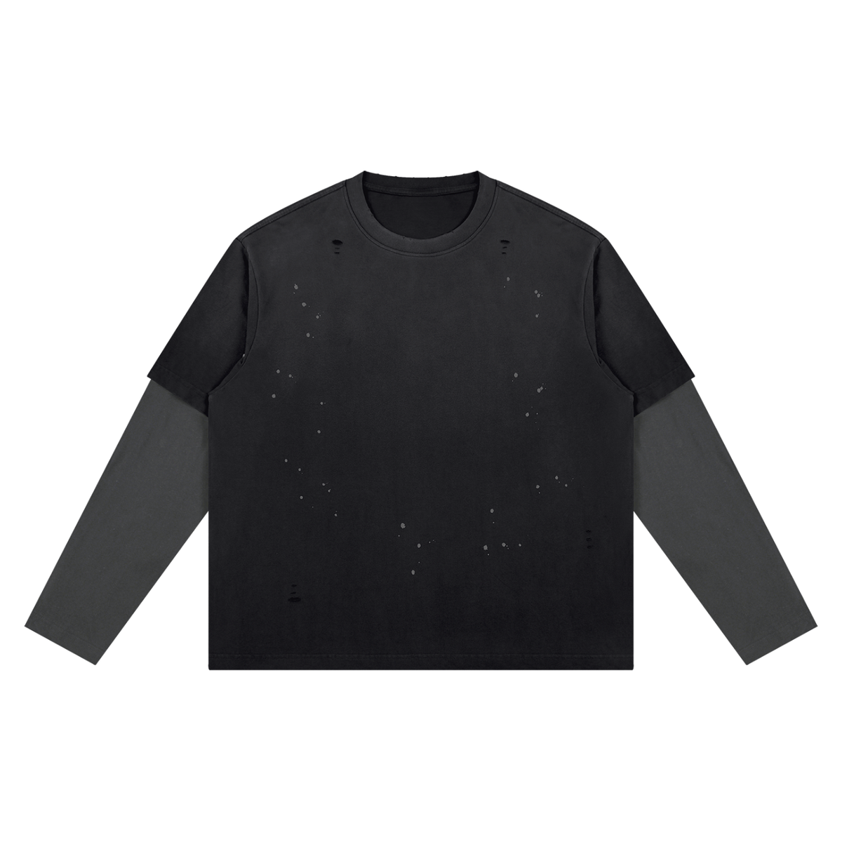 Layered Cotton Long-Sleeved T-Shirt