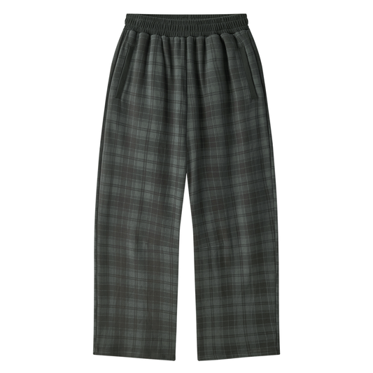 Plaid Cotton Trousers